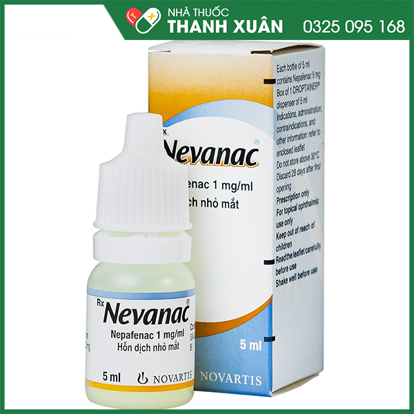 Nevanac trị viêm đau mắt sau khi phẫu thuật đục thủy tinh thể